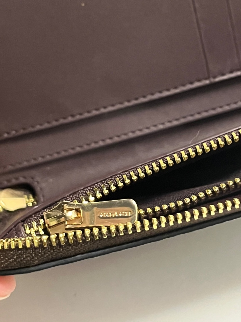 NWOT Coach black and brown leather wallet - Picture 5 of 8
